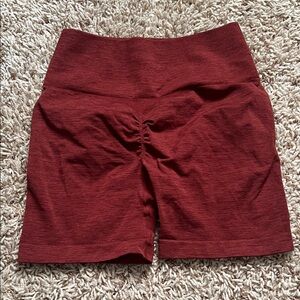 Women's Burgundy High-Waisted Shorts